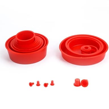 Jerbor Automotive Red Cap Plugs Kit for Smoke Leakage Test, Automotive Pipeline Openings Fits for Ancel S100, S200, S300, S1000, S2000, S3000 (48)