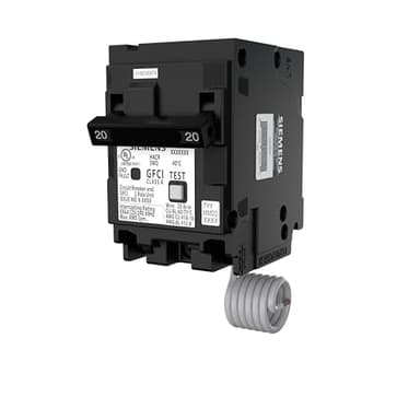 SIEMENS Q220GF Ground Fault Circuit Interrupter, 20 Amp, 2-Pole GFCI Circuit Breaker Replaces QF220A