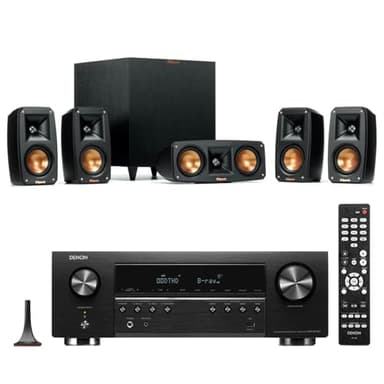Klipsch Reference Theater Pack 5.1-Channel Speaker System + AVR-S770H 75W 7.2-Channel 8K Network AV Receiver with HEOS